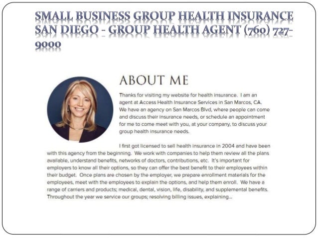 Health Insurance San Diego Group Health Agent (760) 7279000