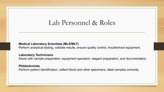 Laboratory Roles Comprehensive Guide to Good Clinical Laboratory Practices and Medical ...