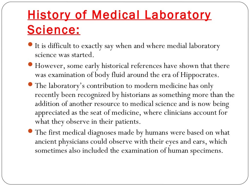 Medical Laboratory Sciences