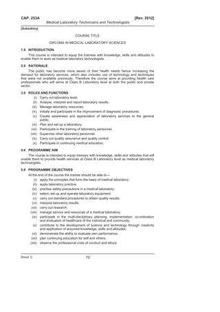 Medical Laboratory Technicians and Technologists ACT No. 10 of 1999 | PDF