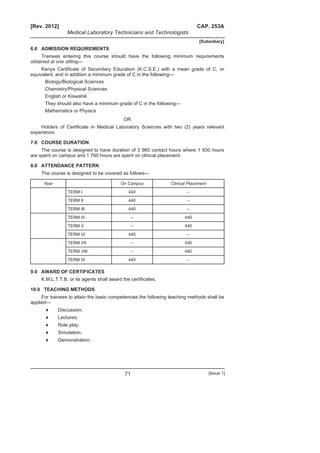 Medical Laboratory Technicians and Technologists ACT No. 10 of 1999 | PDF