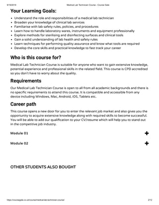 Lab Technician Syllabus.pdf Medical Lab Technician Course - Course Gate | PDF