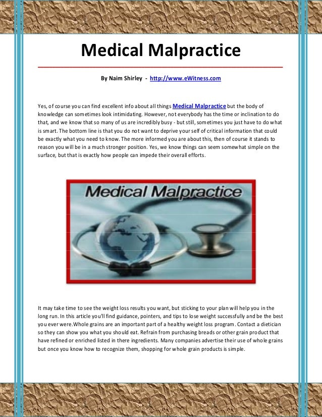 Medical malpractice