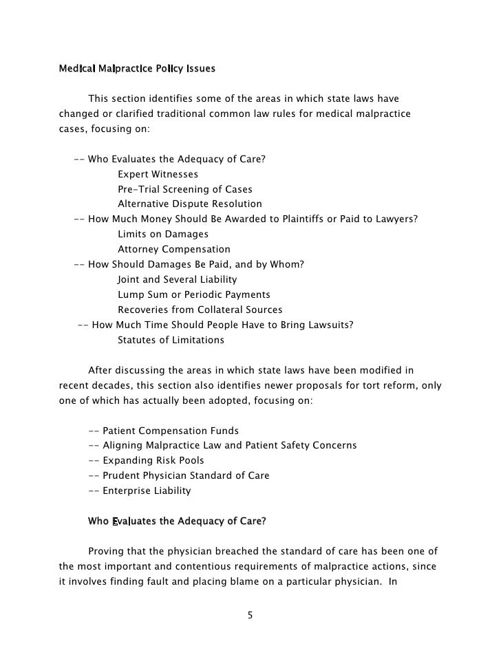 Medical Reports Malpractice