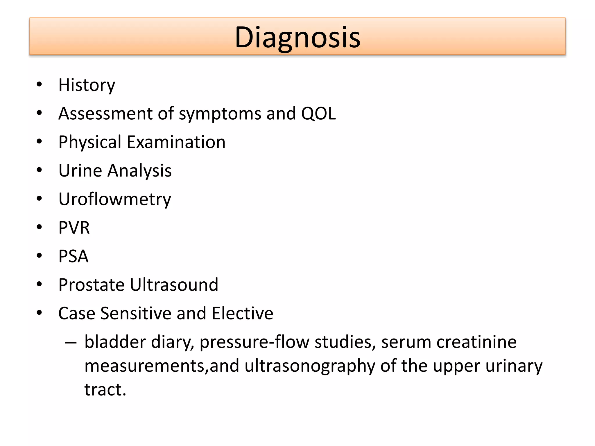 Medical management of bph | PPTX