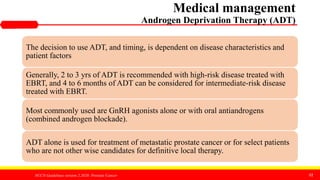Medical management of prostate cancer | PPTX