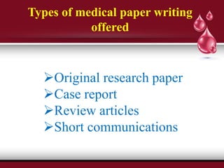 Medical Writing Communcations Tips Medical Manuscript Writing Service | PPTX