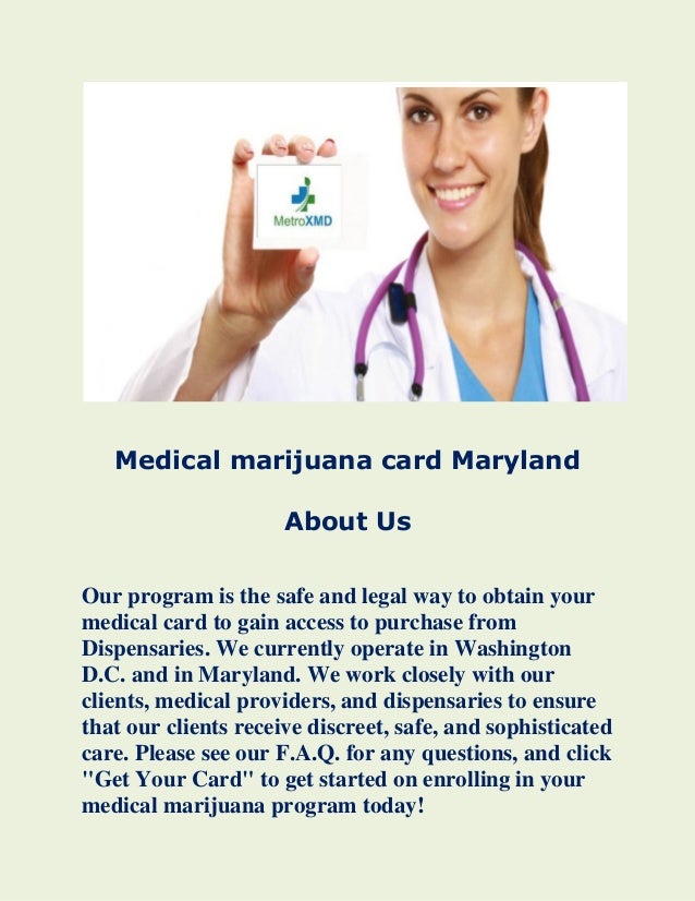 Medical marijuana card Maryland