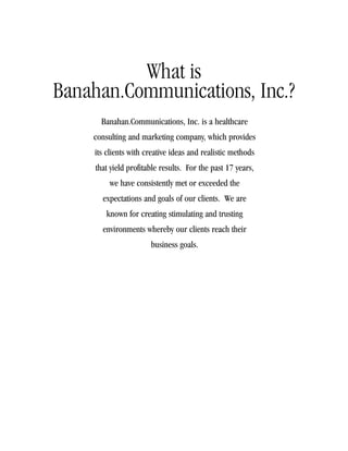 Medical Marketing Agency Banahan Communications