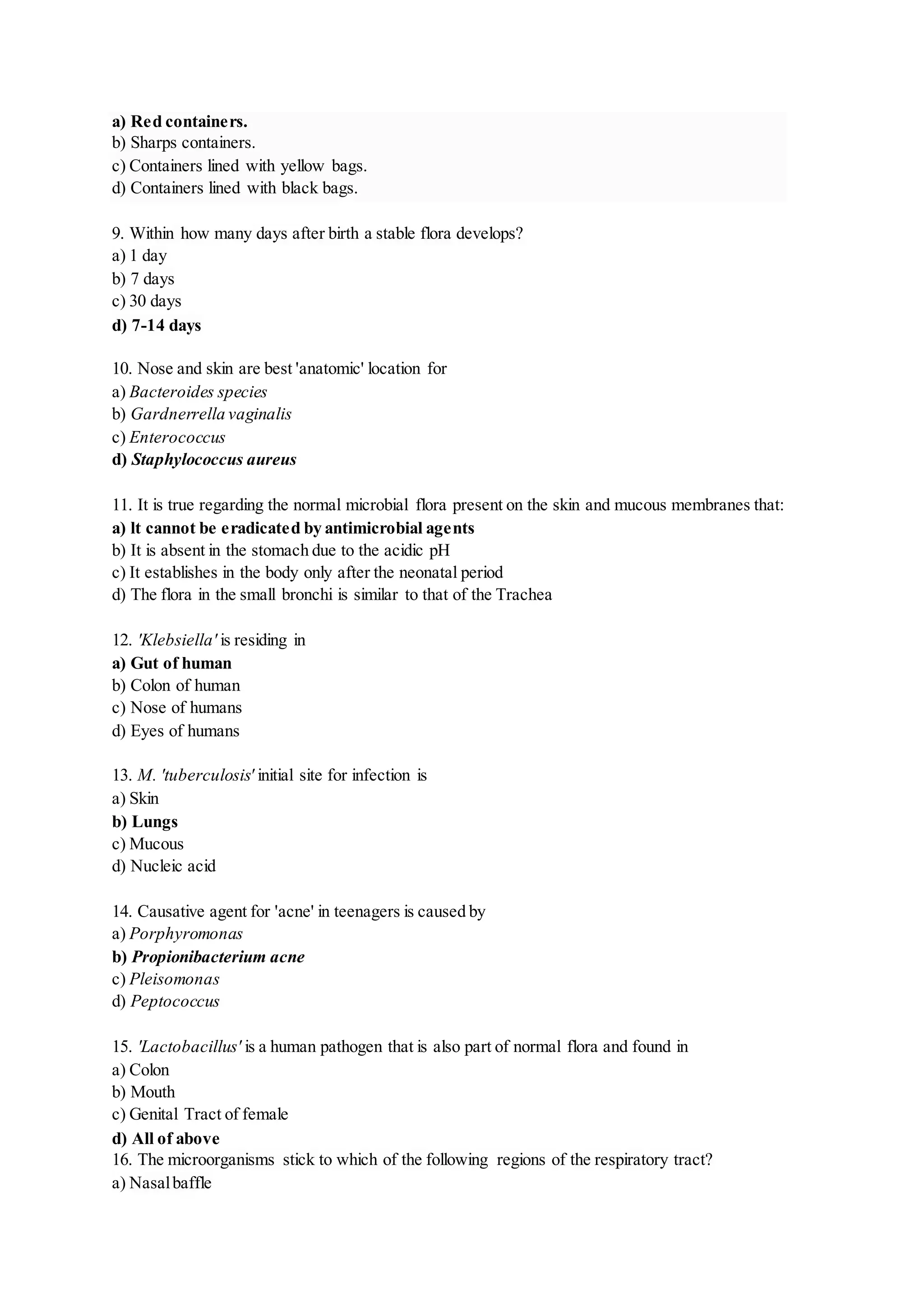 Medical Microbiology Mcq Docx
