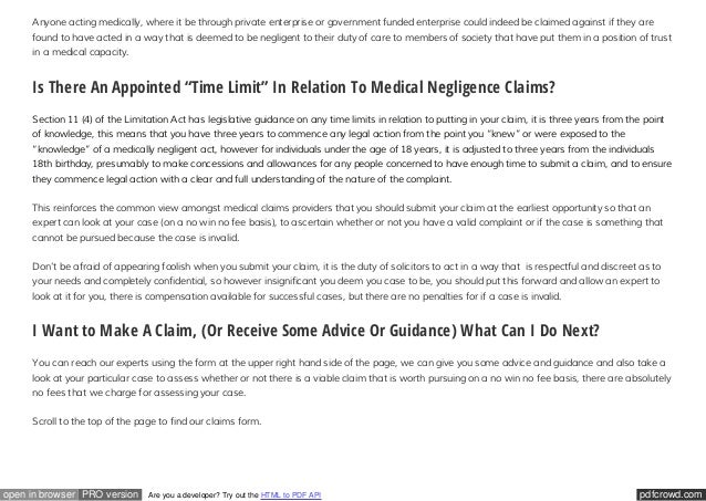 Dissertation medical negligence