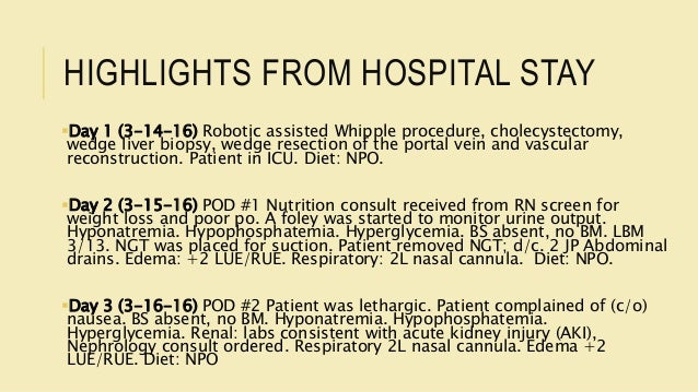 Medical Nutrition Therapy Status Post Whipple Procedure