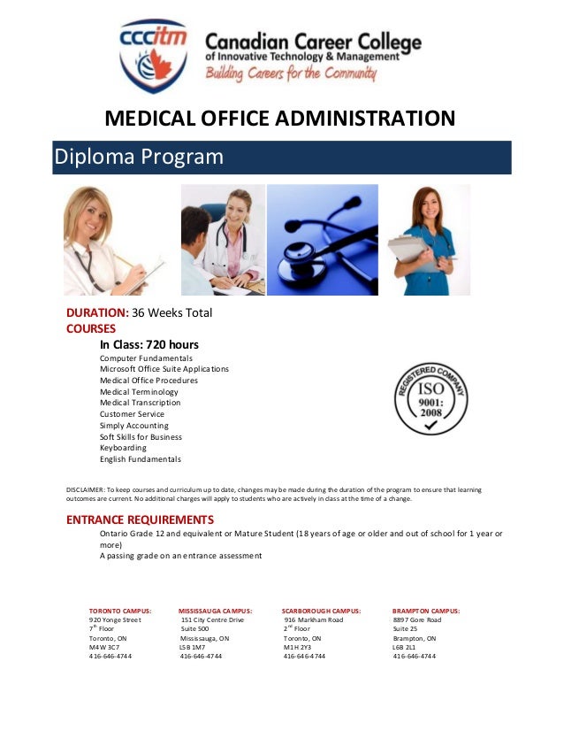 Canadian Career College Medical office administration