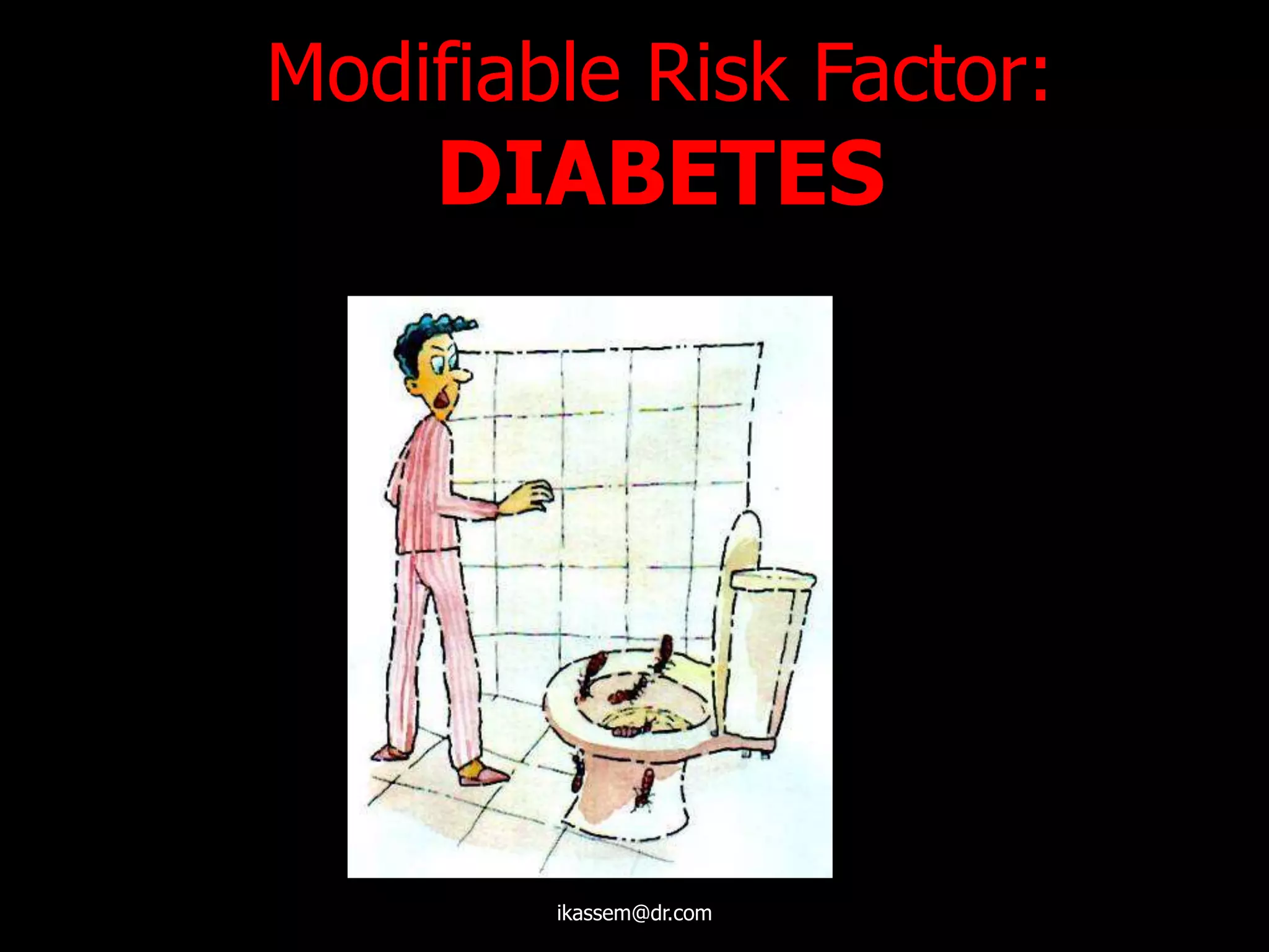 Modifiable Risk Factor:
DIABETES
ikassem@dr.com
 