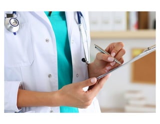 Medical professional taking notes