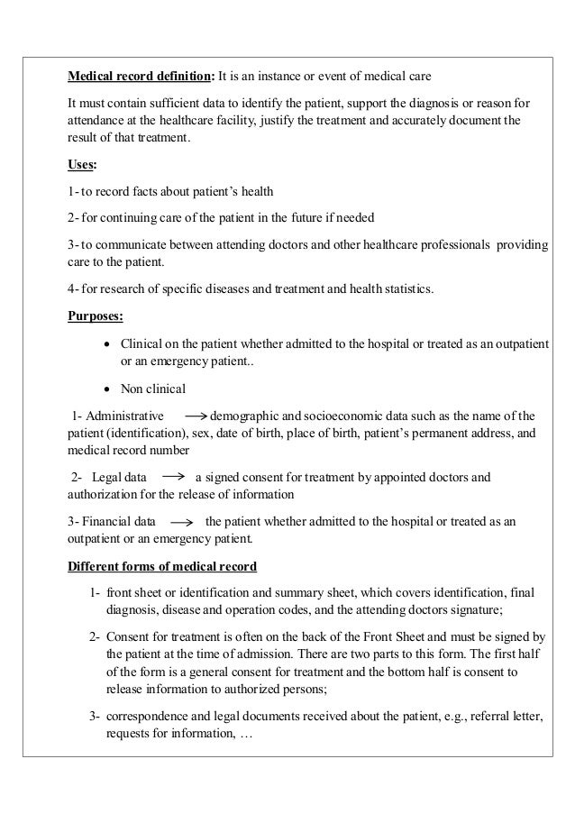 authorization to access medical records