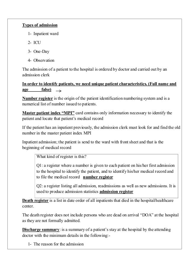How to write admission orders