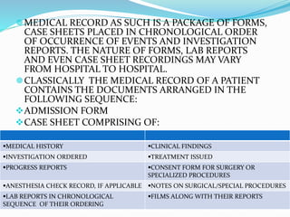 Medical Records Department | PPTX
