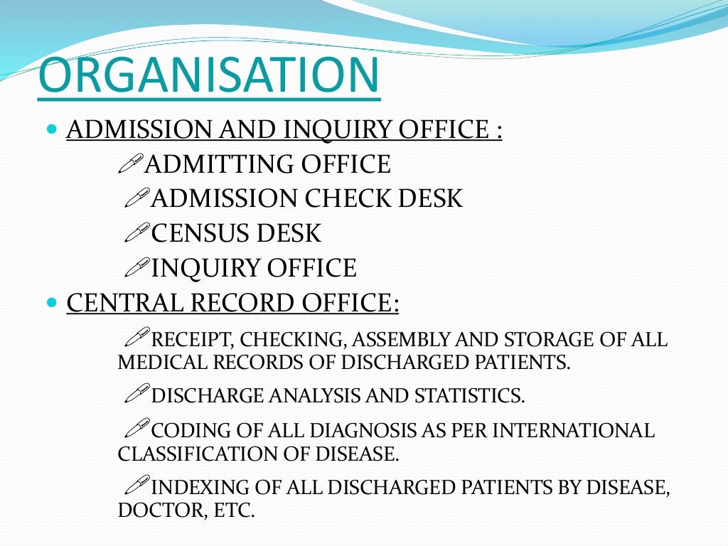 Medical Records Department