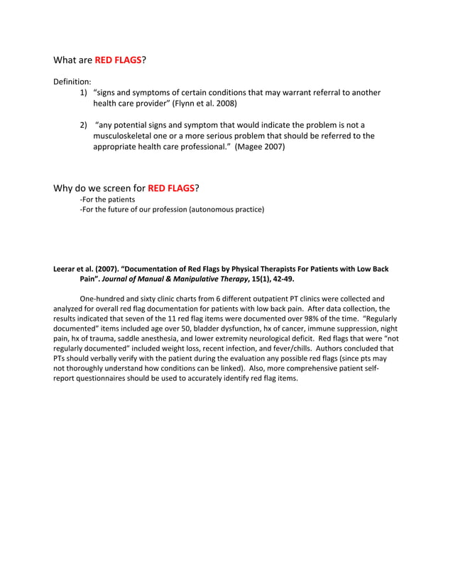 Medical Red Flags S.Houck PDF