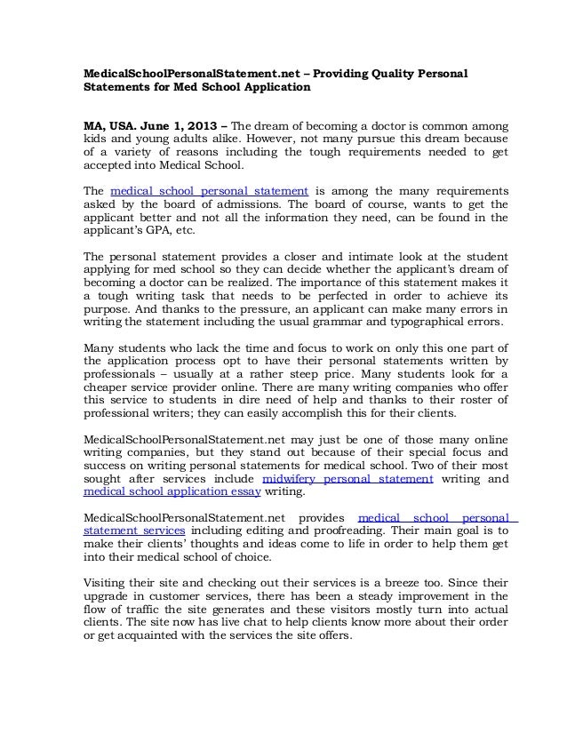 Customer service personal statement