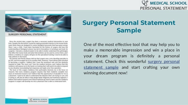 medical school personal statement course