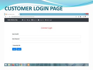 CUSTOMER LOGIN PAGE
 