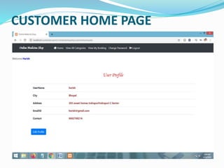CUSTOMER HOME PAGE
 