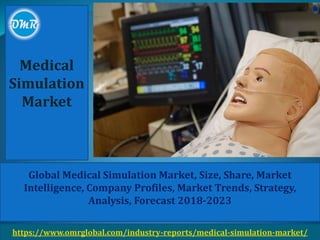 Medical
Simulation
Market
Global Medical Simulation Market, Size, Share, Market
Intelligence, Company Profiles, Market Trends, Strategy,
Analysis, Forecast 2018-2023
https://www.omrglobal.com/industry-reports/medical-simulation-market/
 