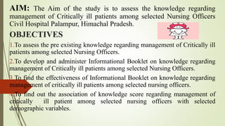 Medical surgical nursing research problem statements | PPT