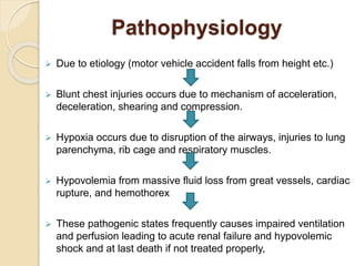 Medical surgical nursing ppt on chest injuries | PPTX