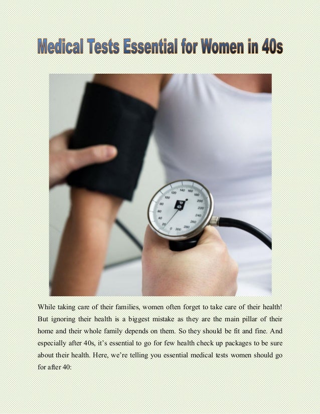Medical tests essential for women in 40s