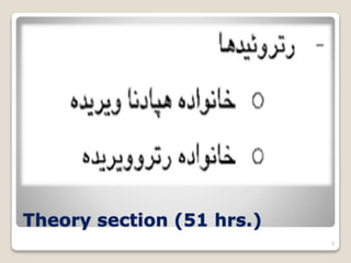 Theory section (51 hrs.)
5
 