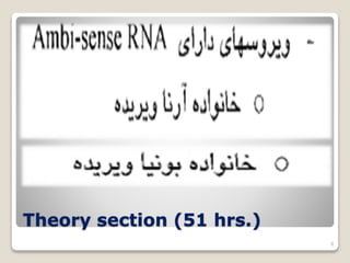 Theory section (51 hrs.)
8
 