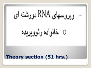 Theory section (51 hrs.)
9
 