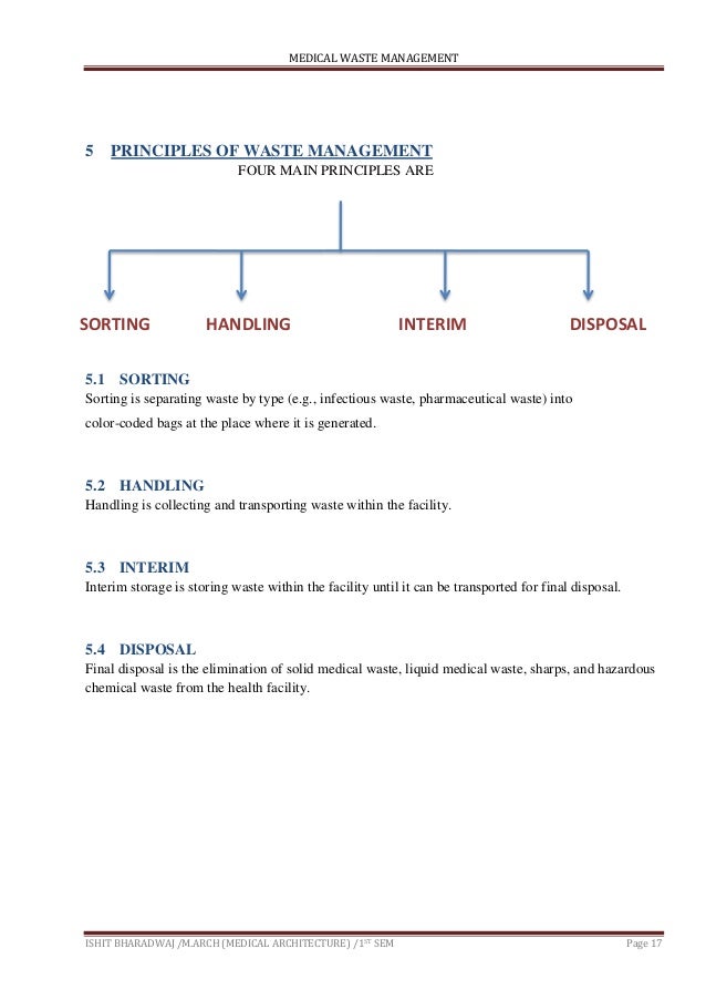Medical waste management report