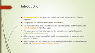 Medical waste segregation using deep learning | PPTX