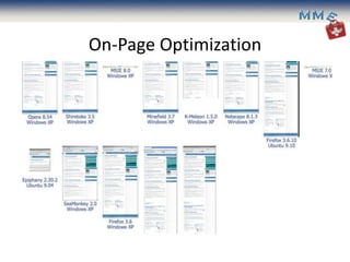 On-Page Optimization
 