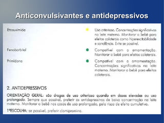 Anticonvulsivantes e antidepressivos
 