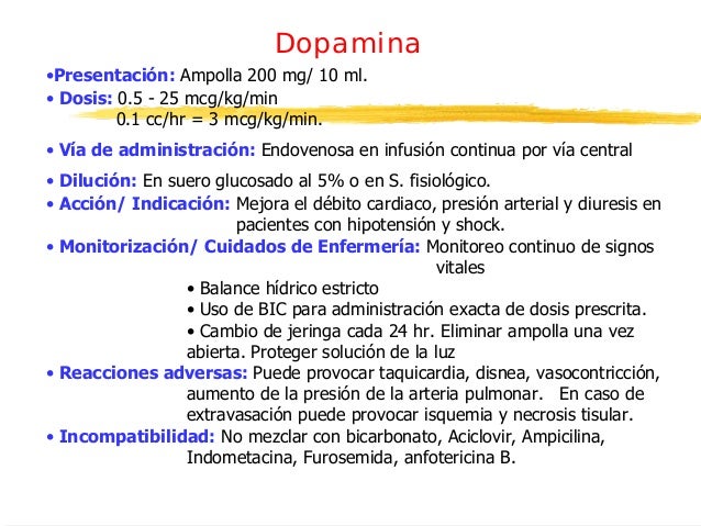 photo Dopamina Medicamento Presentacion medicamentos en neo