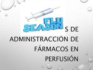 NORMAS DE
ADMINISTRACCIÓN DE
FÁRMACOS EN
PERFUSIÓN
 