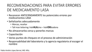 Medicamentos lasa | PPTX