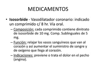 MEDICAMENTOSFurosemida – Diurético hipotensor: indicado un comprimido al día.Composición: cada comprimido contiene furosemida de 40 mg.Función: reducir la inflamación y la retención de líquido causadas por diversos problemas médicos, incluyendo los problemas al corazón o al hígado. Hacer que los riñones eliminen el agua y la sal innecesarias a través de la orina.Indicaciones: trata la hipertensión.