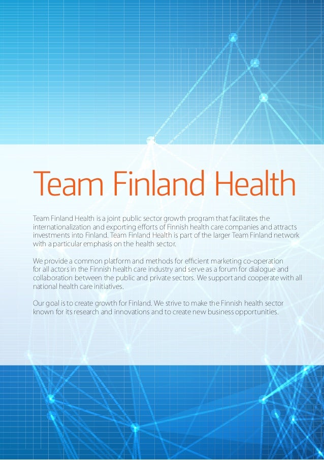 Team Finland Health Medica brochure