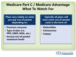 Medicare Part C / Medicare Advantage What To Watch For