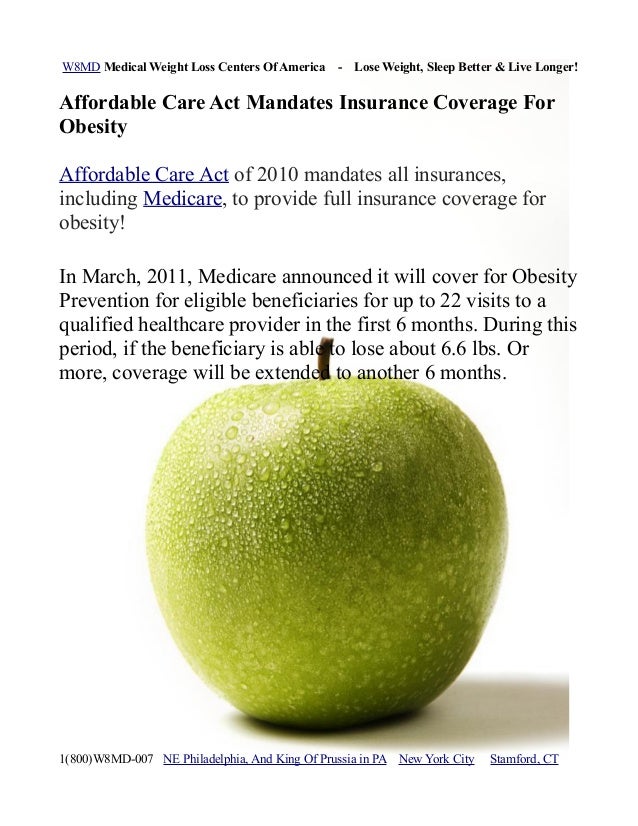 Medicare coverage for weight loss physician and healthcare provider