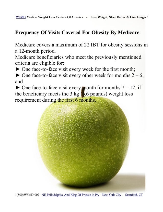 Medicare coverage for weight loss physician and healthcare provider