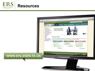 Resources
www.ers.state.tx.us
 