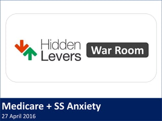 Medicare + SS Anxiety
27 April 2016
War Room
 