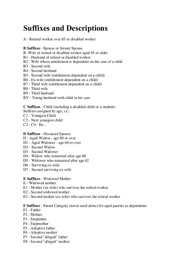 medicare suffixes medicare letter meanings